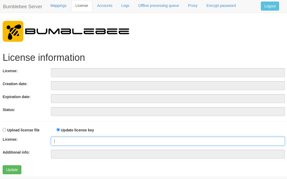 bumblebee license file