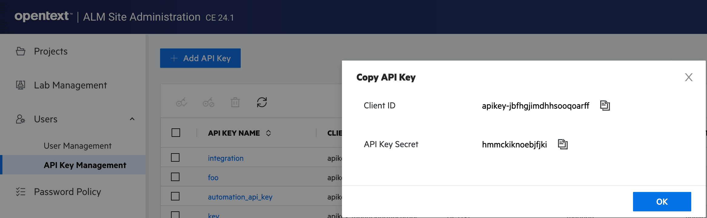 alm api key