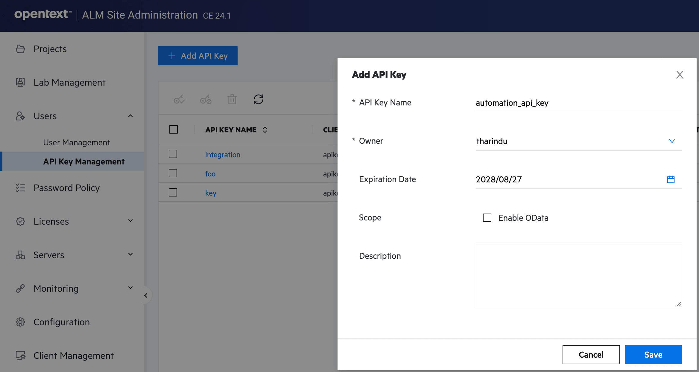 alm api key